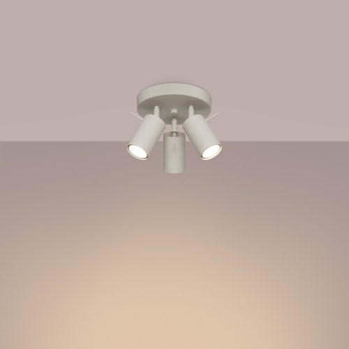 Mennyezeti Lámpa Mennyezeti Spot Cső 3x GU10 Bézs Gyűrű Keserédes Csillám SL.1497 Sollux