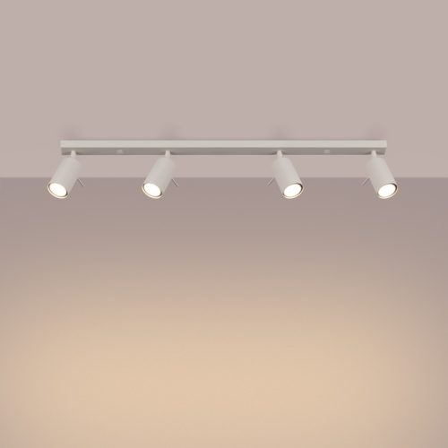 Mennyezeti Lámpa Spot Cső Spot 4x GU10 Bézs Gyűrű Keserédes Csillám SL.1498 Sollux