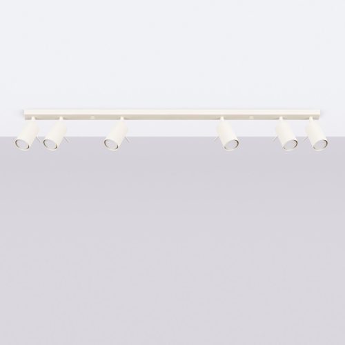 Mennyezeti Lámpa Spot Cső Spot 6x GU10 Bézs Gyűrű Keserédes Csillám SL.1499 Sollux