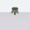 Mennyezeti Lámpa Mennyezeti Spot Tuba 3x GU10 Olivazöld Gyűrű Keserédes Csillám SL.1503 Sollux