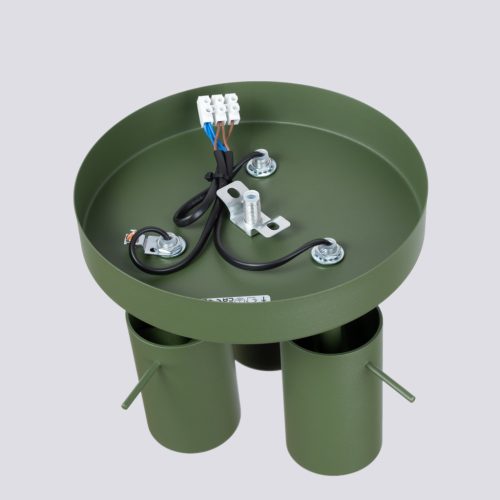 Mennyezeti Lámpa Mennyezeti Spot Tuba 3x GU10 Olivazöld Gyűrű Keserédes Csillám SL.1503 Sollux