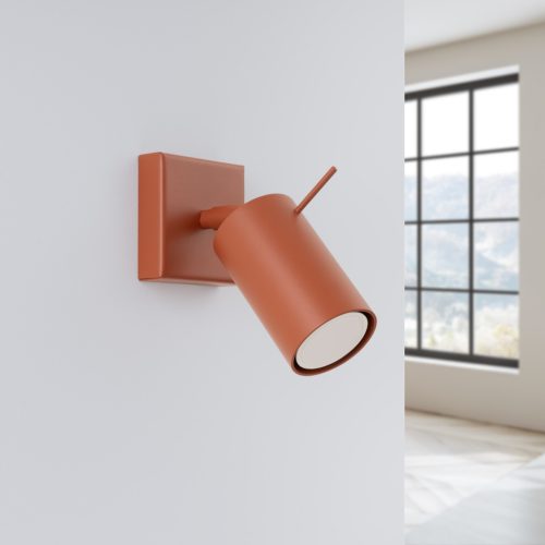 Fali lámpa, reflektor, cső alakú spotlámpa, GU10, vörös okker, gyűrű, keserédes csillogás, SL.1506 Sollux