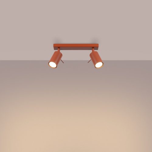 Mennyezeti Lámpa Spot Cső Spot 2x GU10 Vörös Okker Gyűrű Keserédes Csillám SL.1507 Sollux