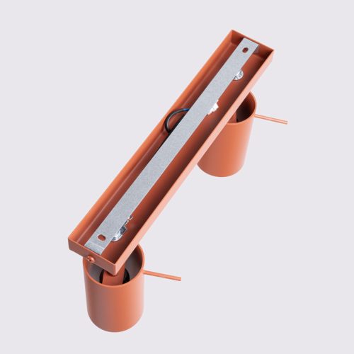 Mennyezeti Lámpa Spot Cső Spot 2x GU10 Vörös Okker Gyűrű Keserédes Csillám SL.1507 Sollux