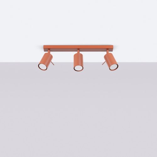Mennyezeti Lámpa Spot Cső Spot 3x GU10 Vörös Okker Gyűrű Keserédes Csillám SL.1508 Sollux