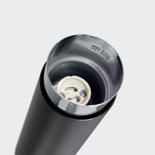 Mennyezeti lámpa, felületre szerelhető, cső alakú spotlámpa, GU10, fekete króm, Nero, keserédes csillogás, SL.1409 Sollux