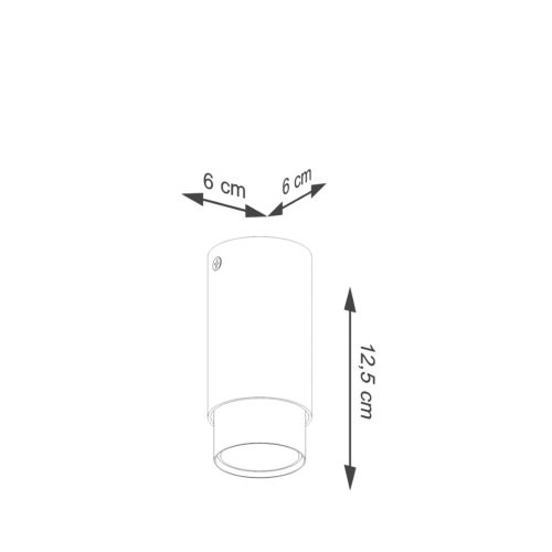 Mennyezeti lámpa, felületre szerelhető, cső alakú spotlámpa, GU10, fekete-arany, keserédes csillogás, SL.1410, Sollux