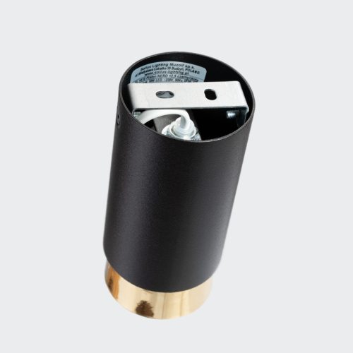 Mennyezeti lámpa, felületre szerelhető, cső alakú spotlámpa, GU10, fekete-arany, keserédes csillogás, SL.1410, Sollux