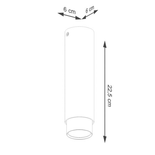 Mennyezeti lámpa, felületre szerelhető, cső alakú spotlámpa, GU10, fekete-arany, keserédes csillogás, SL.1411 Sollux