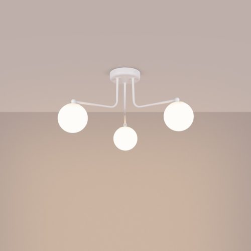 Függesztett lámpa, mennyezeti csillár, 3x G9, fehér, asztrál, francia égbolt, SL.1659, Sollux