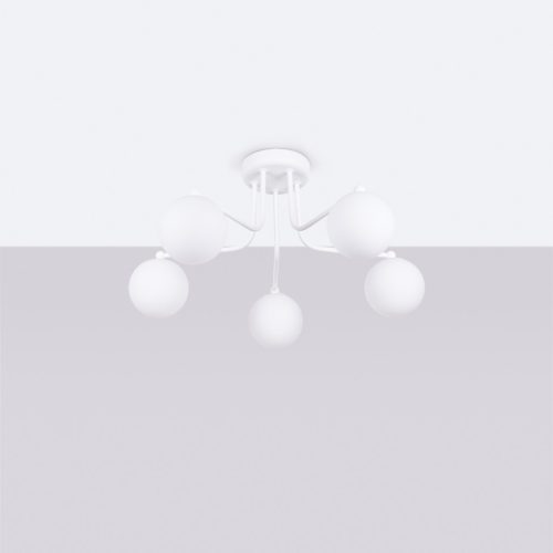 Függesztett lámpa, mennyezeti csillár, 5x G9, fehér, asztrál, francia égbolt, SL.1660, Sollux