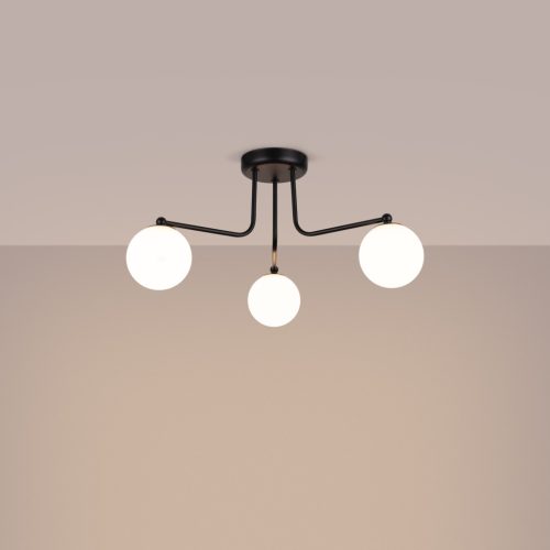 Függesztett lámpa, mennyezeti csillár, 3x G9, fekete-fehér, astral, francia égbolt, SL.1662, Sollux