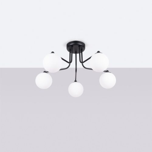 Függesztett lámpa, mennyezeti csillár, 5x G9, fekete-fehér, astral, francia égbolt, SL.1663, Sollux
