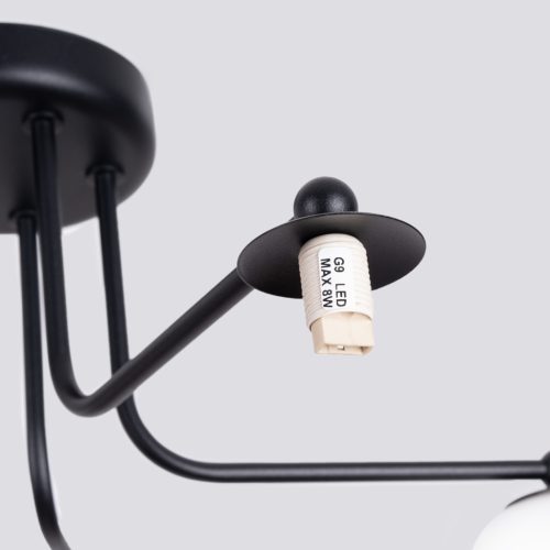 Függesztett lámpa, mennyezeti csillár, 5x G9, fekete-fehér, astral, francia égbolt, SL.1663, Sollux