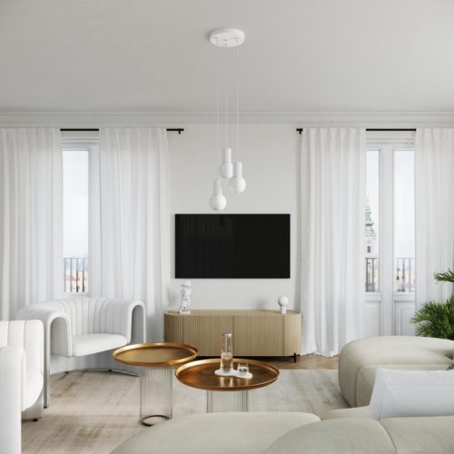 Halo Sollux 3x G9 kerek fehér modern matt mennyezeti lámpa