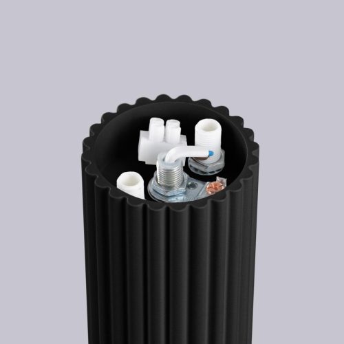 Fürdőszobai lámpa, felületre szerelhető, mennyezeti lámpa, G9, kerek, fekete, modern matt, IP44, Halo Sollux