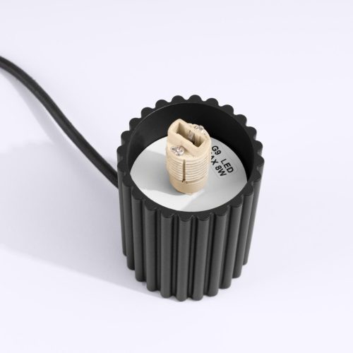 G9 kerek fekete modern matt haló Sollux asztali lámpa