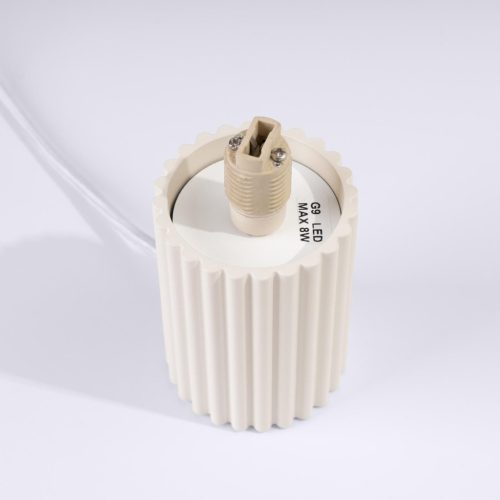 Halo Sollux G9 kerek matt bézs modern asztali lámpa