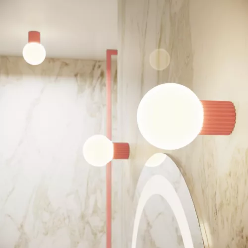 Fürdőszobai fali lámpa G9 kerek narancssárga modern matt IP44 Halo Sollux