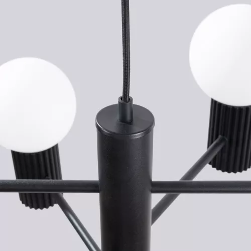 Halo French Sky SL.1830 Sollux 6x G9 alumínium fekete csillár függeszték