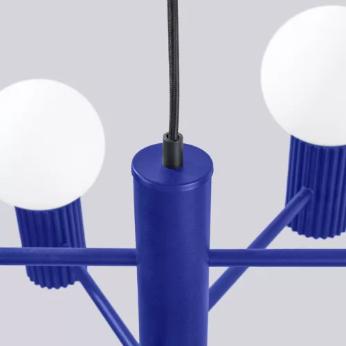 Halo French Sky SL.1835 Sollux 6x G9 alumínium ultramarin kék csillár függeszték