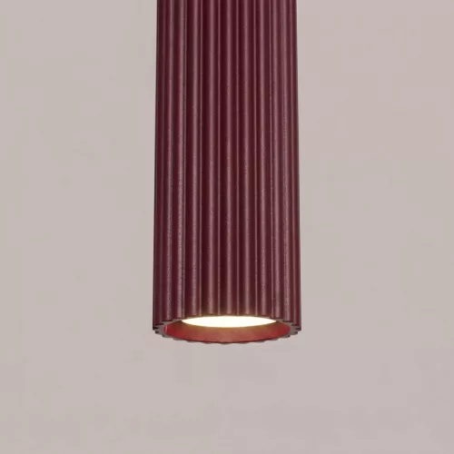 LED függesztett mennyezeti lámpatest GU10 barna minimalista kialakítású hengeres bordázott Deep Space SL.1918 Sollux