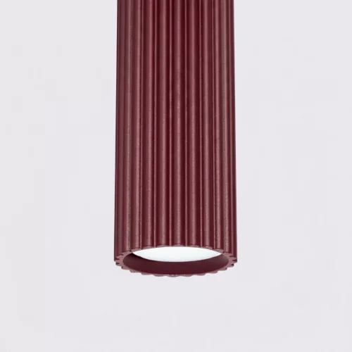 LED függesztett mennyezeti lámpatest GU10 barna minimalista kialakítású hengeres bordázott Deep Space SL.1918 Sollux