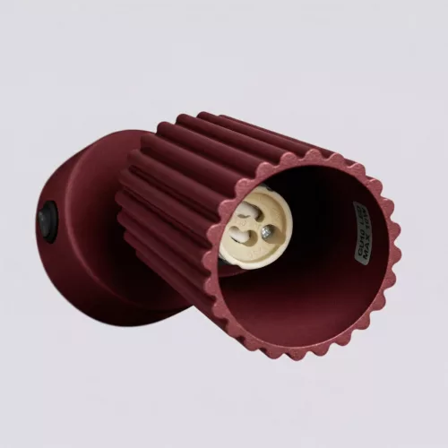 LED fali spotlámpa GU10 barna minimalista kialakítású hengeres bordázott Deep Space SL.1920 Sollux