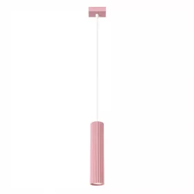   LED függesztett mennyezeti lámpatest GU10 rózsaszín minimalista kialakítású hengeres bordázott Deep Space SL.1931 Sollux