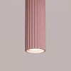 LED függesztett mennyezeti lámpatest GU10 rózsaszín minimalista kialakítású hengeres bordázott Deep Space SL.1931 Sollux