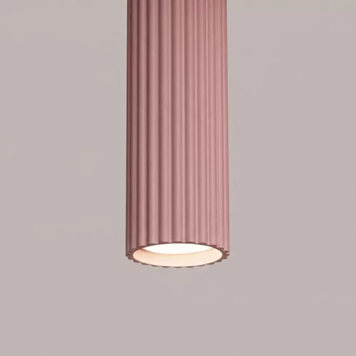 LED függesztett mennyezeti lámpatest GU10 rózsaszín minimalista kialakítású hengeres bordázott Deep Space SL.1931 Sollux