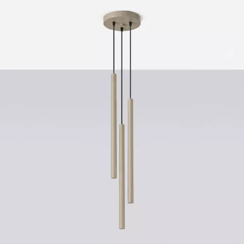 LED függesztett mennyezeti lámpatest 3x G9 Taupe modern hengeres Pastelo Ocean Green SL.2119 Sollux