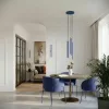 LED fali spotlámpa 2x G9 ultramarinkék modern hengeres Pastelo Ocean Green SL.2128 Sollux