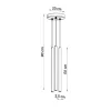 LED függesztett mennyezeti lámpatest 3x G9 rózsaszín modern hengeres Pastelo Ocean Green SL.2131 Sollux