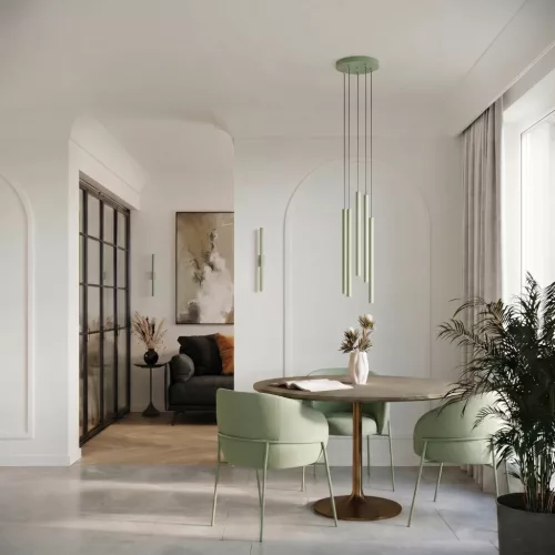 LED fali spotlámpa 2x G9 zsályazöld modern hengeres Pastelo Ocean Green SL.2136 Sollux