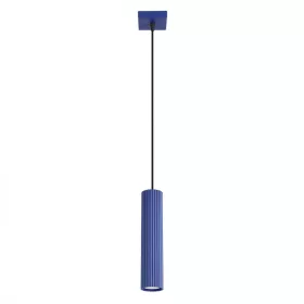   LED függesztett mennyezeti lámpatest GU10 ultramarinkék minimalista kialakítású hengeres bordázott Deep Space SL.2311 Sollux