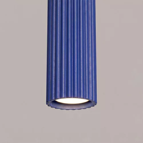 LED függesztett mennyezeti lámpatest GU10 ultramarinkék minimalista kialakítású hengeres bordázott Deep Space SL.2311 Sollux
