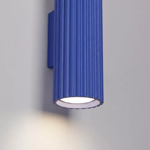 LED fali spotlámpa 2x GU10 ultramarinkék minimalista kialakítású hengeres bordázott Deep Space SL.2316 Sollux