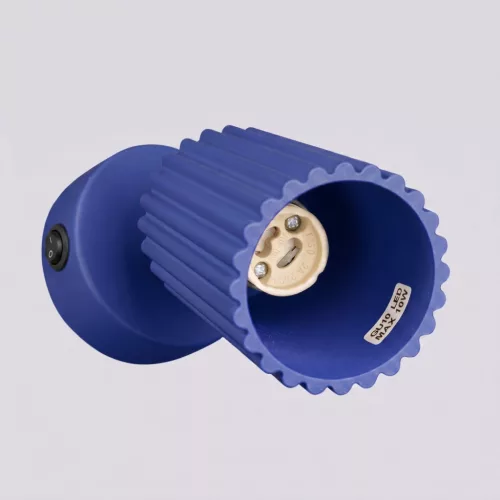 LED fali spotlámpa GU10 ultramarinkék minimalista kialakítású hengeres bordázott Deep Space SL.2319 Sollux