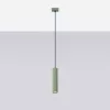 LED függesztett mennyezeti lámpatest GU10 zsályazöld minimalista kialakítású hengeres bordázott Deep Space SL.2333 Sollux