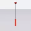 LED függesztett mennyezeti lámpatest GU10 piros minimalista kialakítású hengeres bordázott Deep Space SL.2335 Sollux