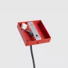 LED függesztett mennyezeti lámpatest GU10 piros minimalista kialakítású hengeres bordázott Deep Space SL.2335 Sollux