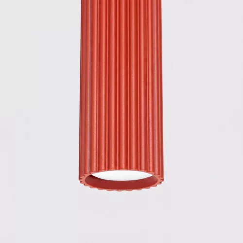LED függesztett mennyezeti lámpatest GU10 piros minimalista kialakítású hengeres bordázott Deep Space SL.2335 Sollux