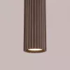 LED függesztett mennyezeti lámpatest GU10 barna minimalista kialakítású hengeres bordázott Deep Space SL.2336 Sollux