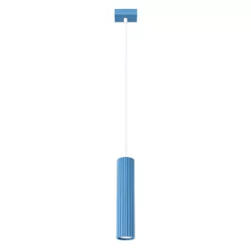   LED függesztett mennyezeti lámpatest GU10 világoskék minimalista kialakítású hengeres bordázott Deep Space SL.2337 Sollux