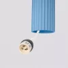 LED függesztett mennyezeti lámpatest GU10 világoskék minimalista kialakítású hengeres bordázott Deep Space SL.2337 Sollux