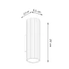LED fali spotlámpa 2x GU10 zsályazöld minimalista kialakítású hengeres bordázott Deep Space SL.2344 Sollux