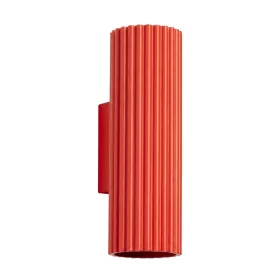   LED fali spotlámpa 2x GU10 piros minimalista kialakítású hengeres bordázott Deep Space SL.2346 Sollux