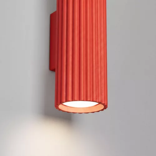 LED fali spotlámpa 2x GU10 piros minimalista kialakítású hengeres bordázott Deep Space SL.2346 Sollux