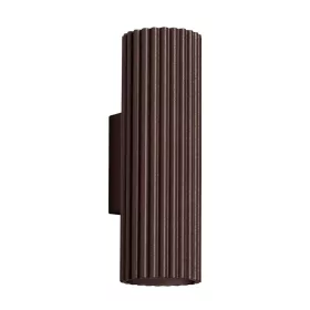  LED fali spotlámpa 2x GU10 barna minimalista kialakítású hengeres bordázott Deep Space SL.2347 Sollux